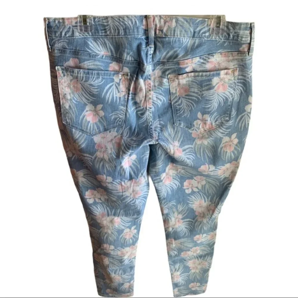 Old Navy Rockstar Jeans Sz 14 Hibiscus print - Picture 8 of 8